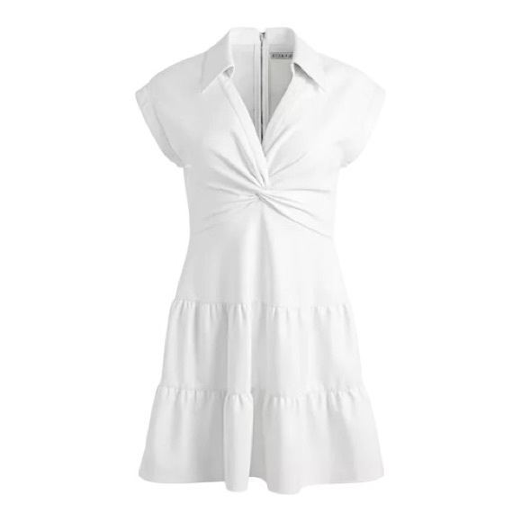 Alice and Olivia
Mila Faux Leather Twist Front Cap Sleeve Dress - Picture 5 of 10